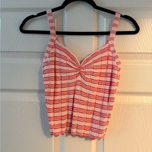 NWT Stitch + Feather Striped Women's Tank Top